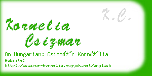 kornelia csizmar business card